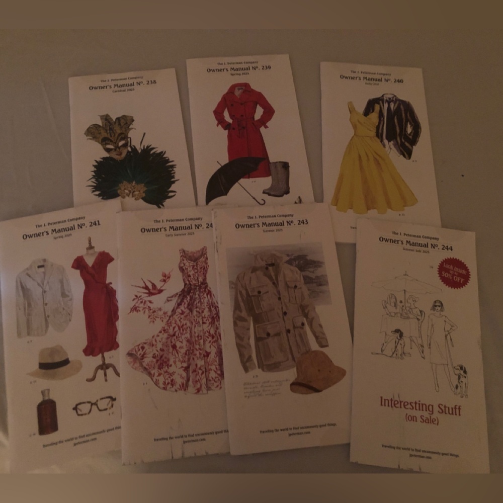 J. Peterman Co. company catalogs 2025 lot of 7- 238-244